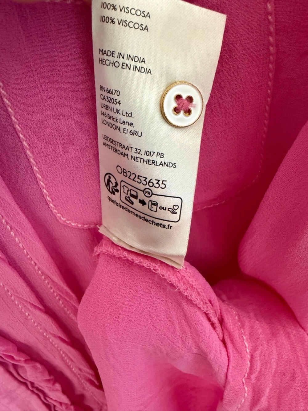 MAEVE Danielle Kroll X Sheer Chiffon Buttondown Shirt - Hot Pink-medium - Picture 11 of 12